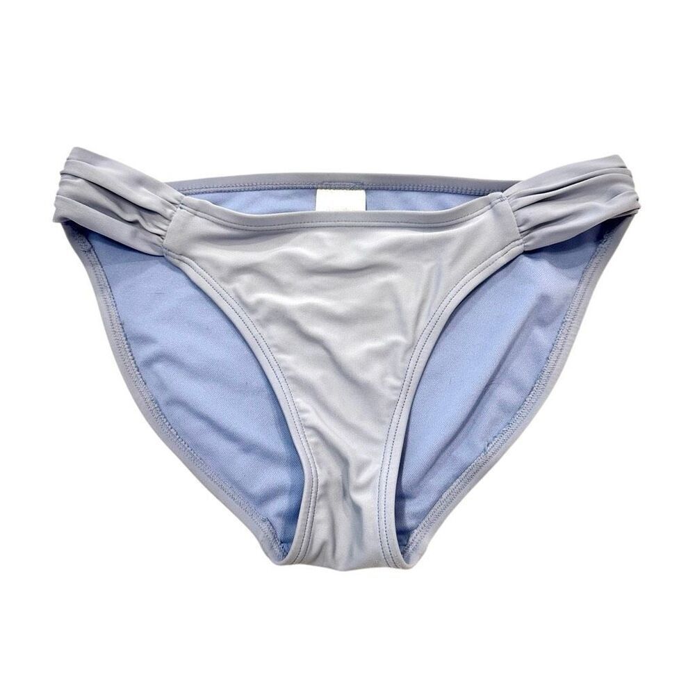 Xhilaration Ruched Side Light Steel Blue Swim Bikini Bottom Small